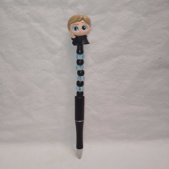 Disney Doorable- Young Luke Skywalker- Handmade Beaded Pen Star Wars - Picture 1 of 2